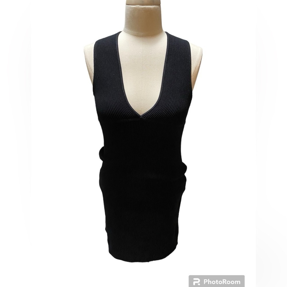 House or Harlow 1960 black knit Bodycon mini size M - Picture 2 of 10